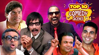 Top 10 Hindi Comedy Scenes  Paresh Rawal  Akshay Kumar Arshad Warsi  Johnny Lever  Rajpal Yadav [upl. by Adnolahs697]