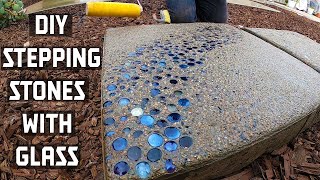 How to Make Concrete Stepping Stones with GLASS [upl. by Nichol975]