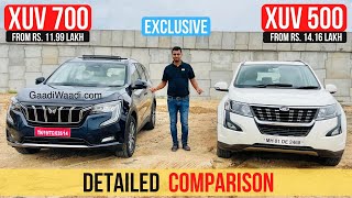 Mahindra XUV700 Vs XUV500  Exclusive Comparison [upl. by Conte]