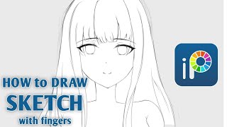 【Ibis Paint X】Tutorial and Tips Drawing Sketch with Fingers [upl. by Anotal]