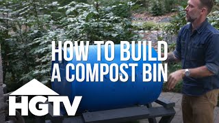 How to Build a Compost Bin  HGTV [upl. by Nalor]