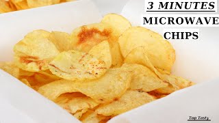 Crispy MICROWAVE Potato Chips  Just in 3 Minutes  Top Tasty Recipes [upl. by Adnamas338]