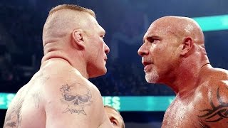 Road to WrestleMania 33 Goldberg vs Brock Lesnar [upl. by Nosittam]