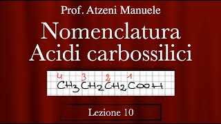 Nomenclatura Acidi Carbossilici L10 ProfAtzeni ISCRIVITI [upl. by Amaj]