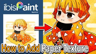 ibisPaint x How to Add Paper Texture to Your Art Tutorial [upl. by Tutto901]