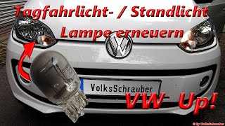 Tagfahrlichtlampe  Standlichtlampe beim VW Up erneuern Lampe Birne tauschen Seat Mii Skoda Citigo [upl. by Eiramassenav]