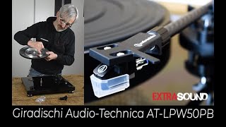 Giradischi con trasmissione a cinghia  AudioTechnica ATLPW50PB [upl. by Emanuel]