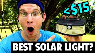 BEST SOLAR SECURITY LIGHT on AMAZON AOOTEK Outdoor Motion Light Review [upl. by Kcirdehs]