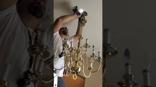 Como cambiar un candelabro pasa a paso How to change a chandelier step by step [upl. by Orodisi]