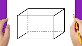 How to draw a cuboid  rectangular prism [upl. by Hales89]