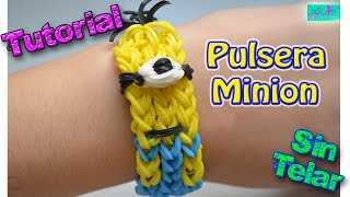 ♥ Tutorial Pulsera Minion sin telar ♥ [upl. by Napoleon]