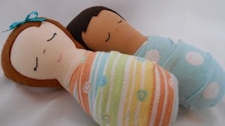 How to Make a Simple Handmade Doll  Cloth Doll Baby [upl. by Dumond]