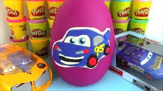 Disney Cars Fabulous Lightning McQueen Surprise Egg Toy Review [upl. by Aiuoqes]