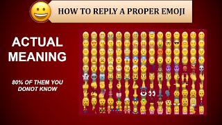 EMOJI MEANINGS  HOW TO REPLY A PROPER EMOJI [upl. by Kotz]