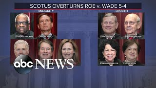 Supreme Court overturns Roe v Wade [upl. by Lenette]