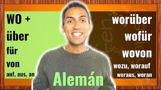 APRENDER ALEMÁN Wovon worüber wofür woraus wozu woran worauf… [upl. by Wylde]