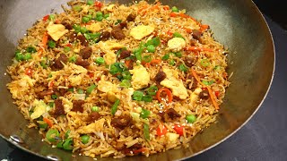 Beef Fried Rice  Easy Beef Fried Rice Recipe  How to Make Beef Fried Rice [upl. by Surazal21]