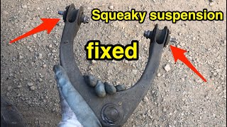 How to fix suspension squeaky noise coming from the upper control arm [upl. by Anaz]