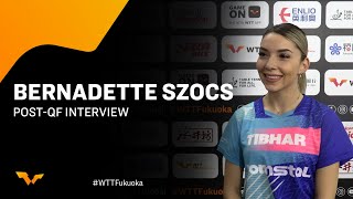 Bernadette Szocs PostQF Interview  WTTFukuoka [upl. by Ahsoik]