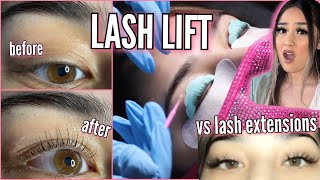 The TRUTH about lash lifts vs lash extensions my experience [upl. by Ocramed]