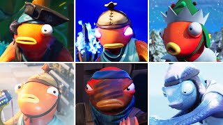 Evolution of Fishstick in All Fortnite Trailers amp Cutscenes [upl. by Duff202]