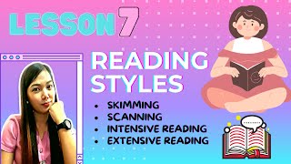 Lesson 7 Reading Styles Skimming Scanning Intensive Reading Extensive Reading ENGLISH 7 [upl. by Seni]