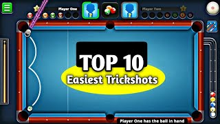 Top 10 Trickshots EASIEST TRICKSHOTS  8 ball pool [upl. by Yajet]