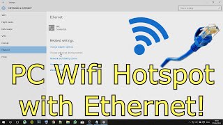 Use PC as WiFi Hotspot with Ethernet [upl. by Phail]