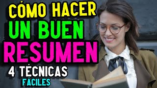 CÓMO HACER UN BUEN RESUMEN 4 técnicas textuales muy fáciles [upl. by Liebman]