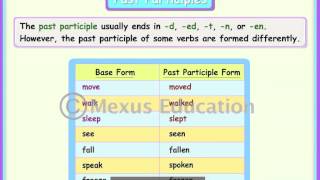 Participles  English Grammar  iken  ikenedu  ikenApp [upl. by Ylatan]