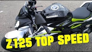 KAWASAKI Z125 TOP SPEED [upl. by Analed96]