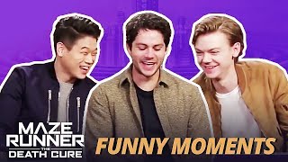 DYLAN OBRIEN FLIRTING WITH KI HONG amp THOMAS  Maze Runner Bloopers Funny Moments The Death Cure [upl. by Nagear362]