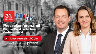 FPÖPressekonferenz „Versammlungsverbot war illegal“ [upl. by Kistner258]