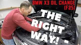 How to Perform BMW X3 Oil Change F25  20092017 [upl. by Verine]