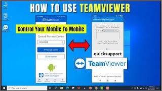 How to Use Teamviewer in Android Mobile to Mobile  Teamviewer Quicksupport Tutorial [upl. by Assitruc204]