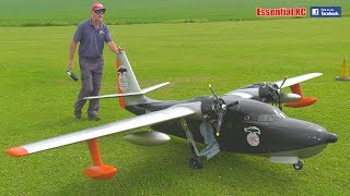 GIANT RC Grumman HU16 ALBATROSS Flying Boat 165 scale 48m wingspan twin 62cc Zenaoh engines [upl. by Ryder68]