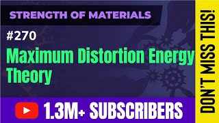 Maximum Distortion Energy Theory  Theories of Elastic Failure  Strength of Materials [upl. by Bultman]