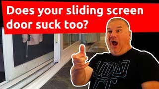 How to Put a Sliding Screen Door Back into its Track [upl. by Kcirdaed]