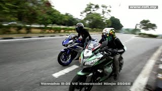 Yamaha R25 VS Kawasaki Ninja 250SE [upl. by Assin]