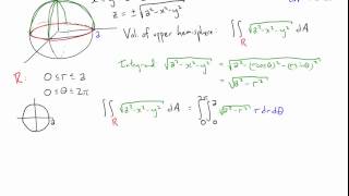 Volume of a sphere using polar coordinates [upl. by Aihsenat]