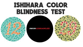 ISHIHARA COLOR BLINDNESS TEST  JHUNADRIANLEE [upl. by Ahearn172]