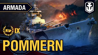 Armada Pommern — German battleship  World of Warships [upl. by Bernj]