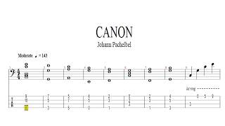 Canon  Johann Pachelbel classical bass tab [upl. by Eerhs]