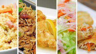 TOP 5 RECETAS CHINAS  Comida china casera [upl. by Nerad]