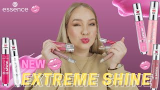 NEW essence EXTREME Shine Volume Lipgloss ✨ All 15 Shades Swatched 💋 Cosmetix [upl. by Eillen]