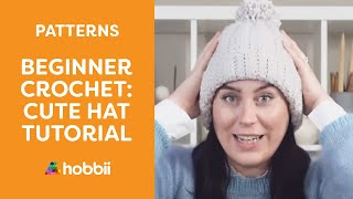 Very Easy Crochet Hat for Beginners – All Sizes [upl. by Broeker]