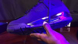 Air Jordan Retro Black Cat 4 real and fake review Black light test [upl. by Nylteak]