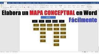 CÓMO HACER UN MAPA CONCEPTUAL EN WORD FÁCILMENTE [upl. by Past]