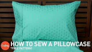 How to sew a pillowcase  Sewing Tutorial with Angela Wolf [upl. by Pruchno574]