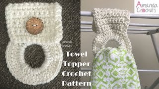 Crochet Towel Topper  Easy Crochet Pattern Tutorial [upl. by Aerdnaxela]